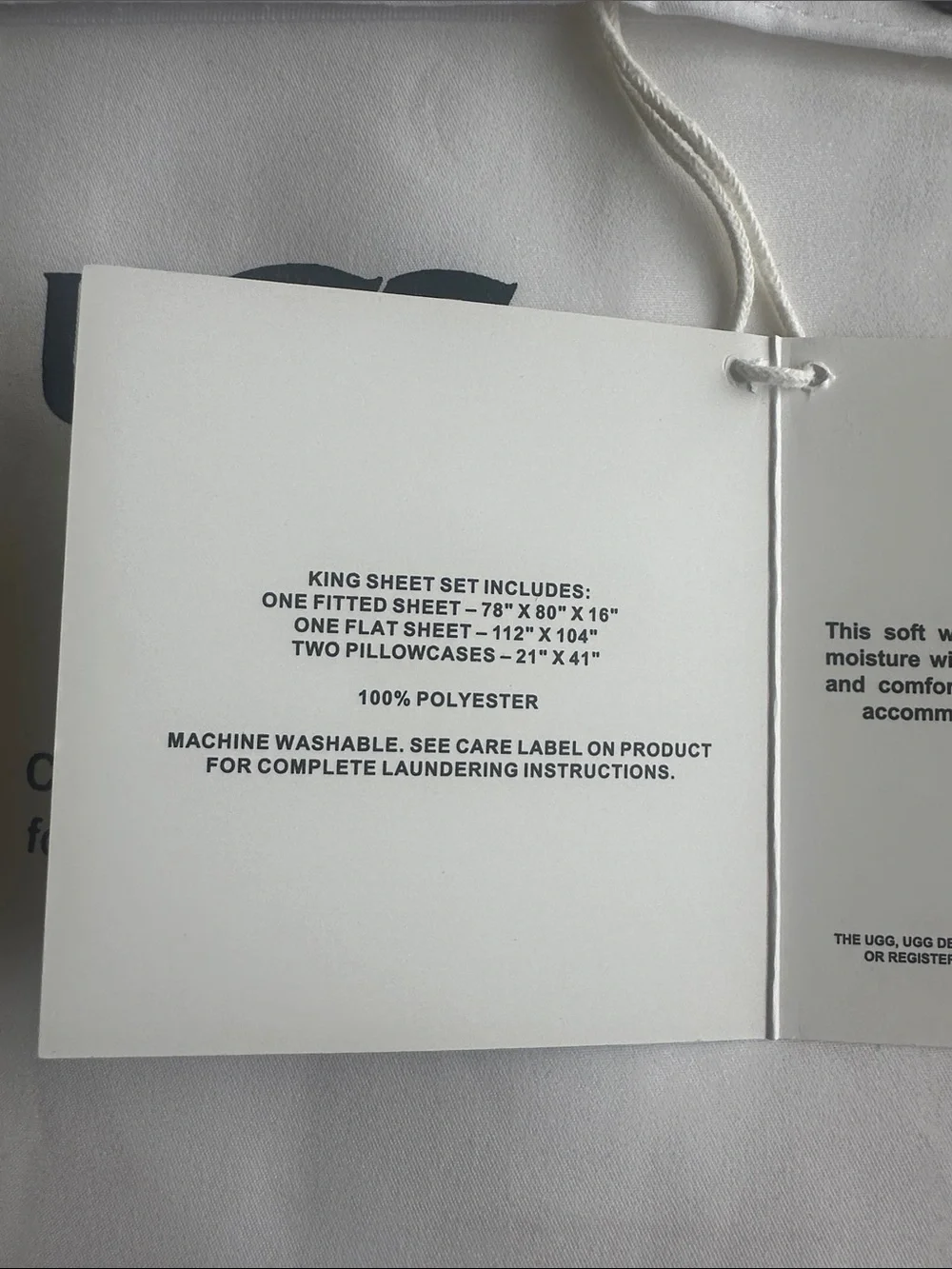 UGG Sheet Set New King